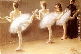 Pierre Carrier-belleuse Canvas Paintings - At The Barre